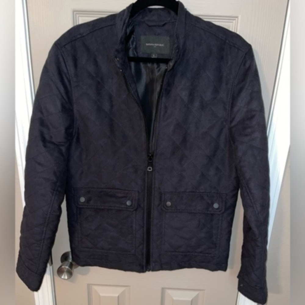 Banana Republic Vegan Suede Moto Jacket
